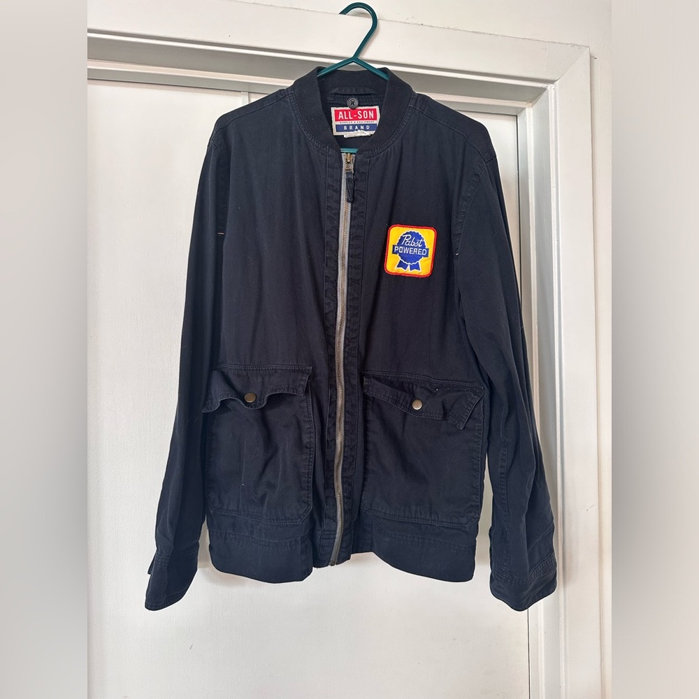 Pabst Blue Ribbon Zip-Up Bomber Jacket